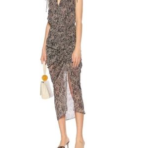 Veronica Beard Teagan Snake Chiffon Dress Size 4